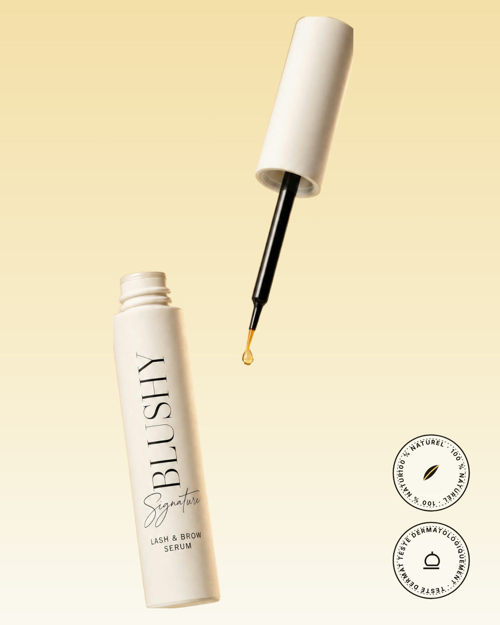Sérum Cils & Sourcils Blushy Signature, flacon ouvert