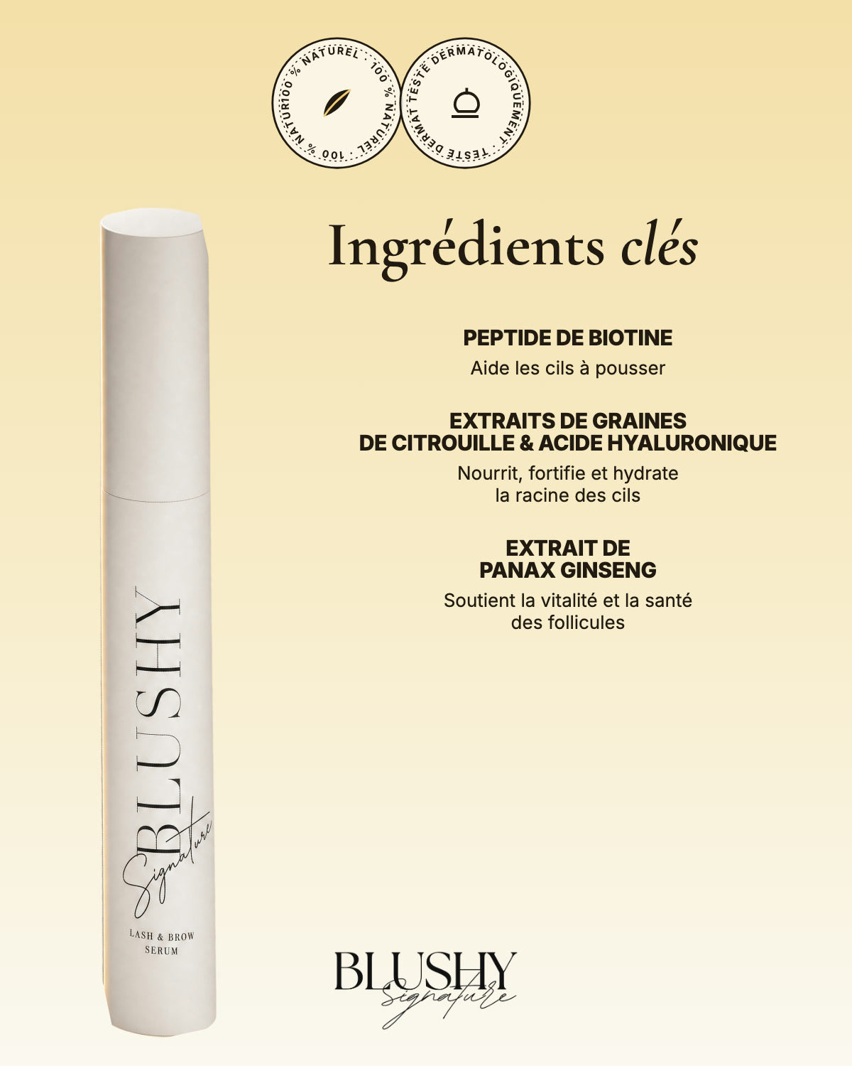 Ingrédients clés du sérum Blushy Signature